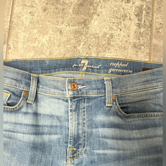 7 for all Mankind Cropped Gwenevere Jeans SZ 29 - Picture 2 of 4